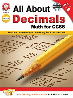 cover image of All about Decimals, Grades 5 - 8